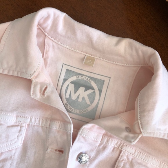 Michael Kors Jackets & Blazers - XL Michael Kors light pink denim jacket like new